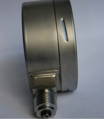 فشار سنج پر شده از فولاد ضد زنگ 2.5 اینچ 1bar 0 نخ 1/4 اینچ BSP